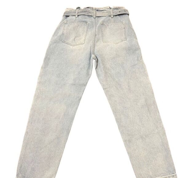 We The Free Pleated Belted High Rise Women's Light Denim Jeans Size 28 - Picture 6 of 13